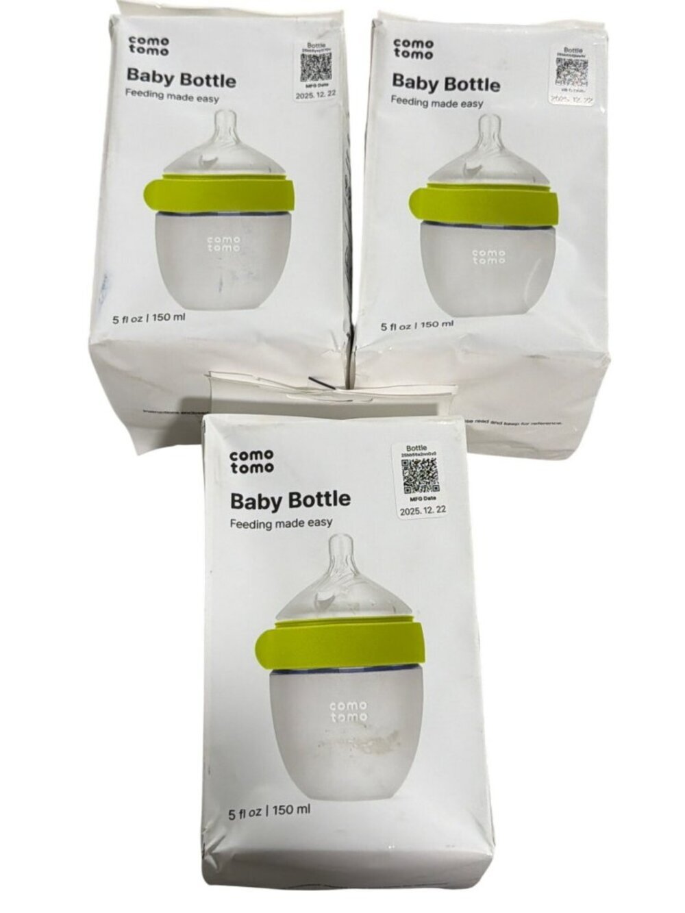 Comotomo Baby Bottle Slow Flow Nipple Silicone BPA-Free 0-3 Months